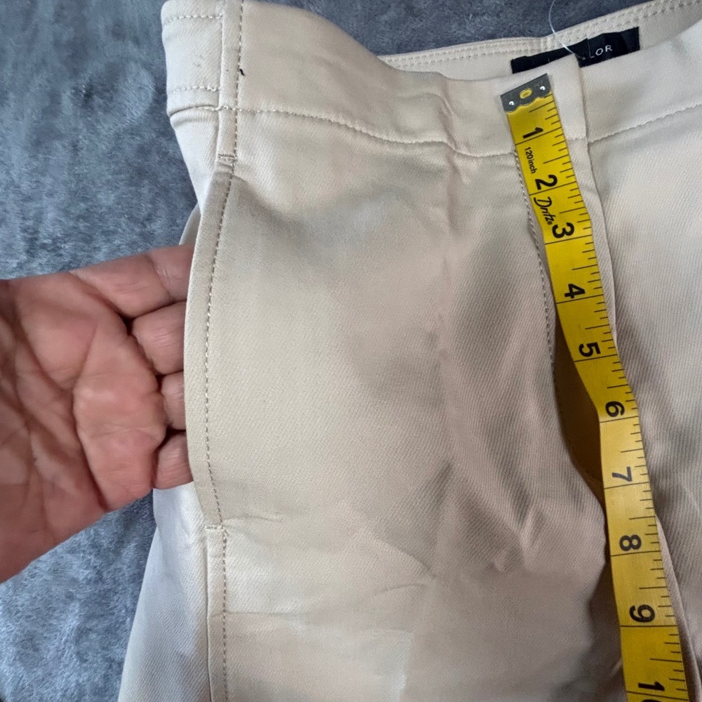 Ann Taylor Womens Beige Wide Leg Trousers High Rise Work Pants Khaki Tan - Picture 6 of 12